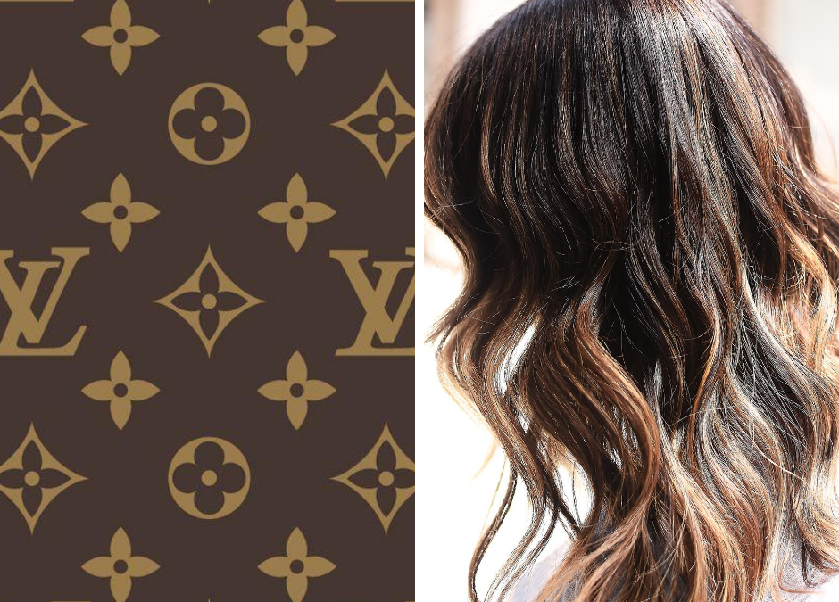 Balayage Brown Hair ,il castano che si ispira alla monogram Louis Vuitton]