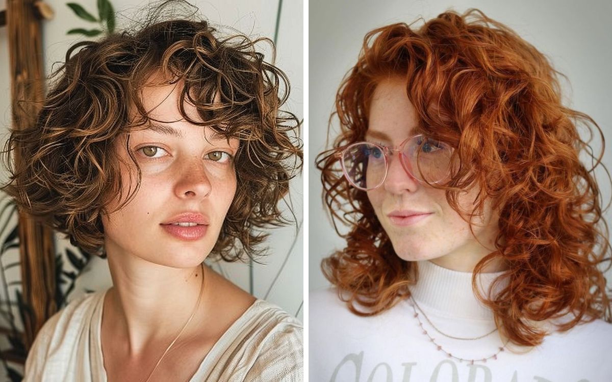 capelli-ricci-con-frangia-laterale- Cuts & Hues - The Right Hairstyles